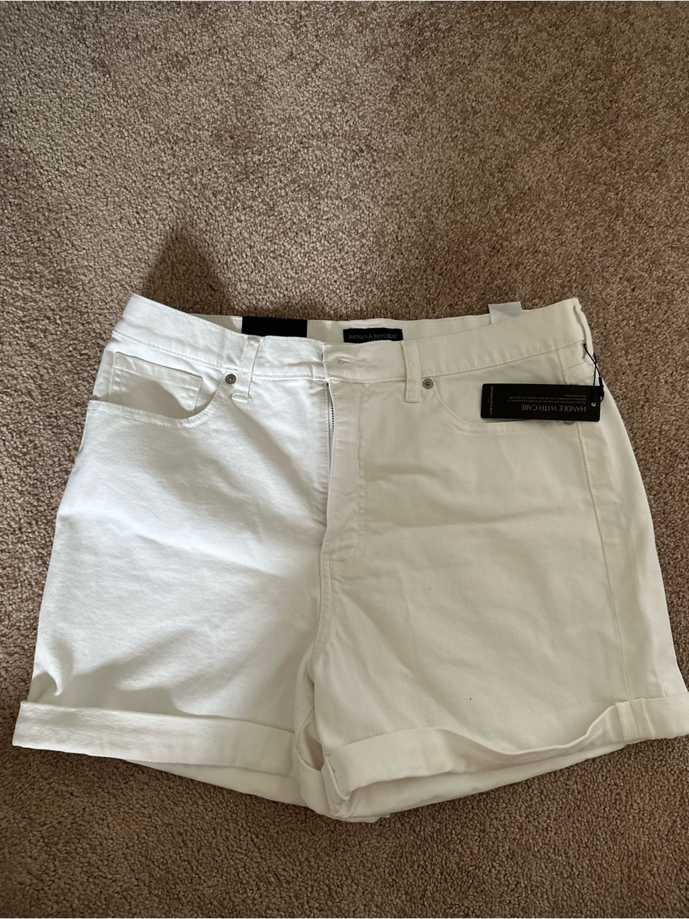 Banana Republic White Denim Short with Tag